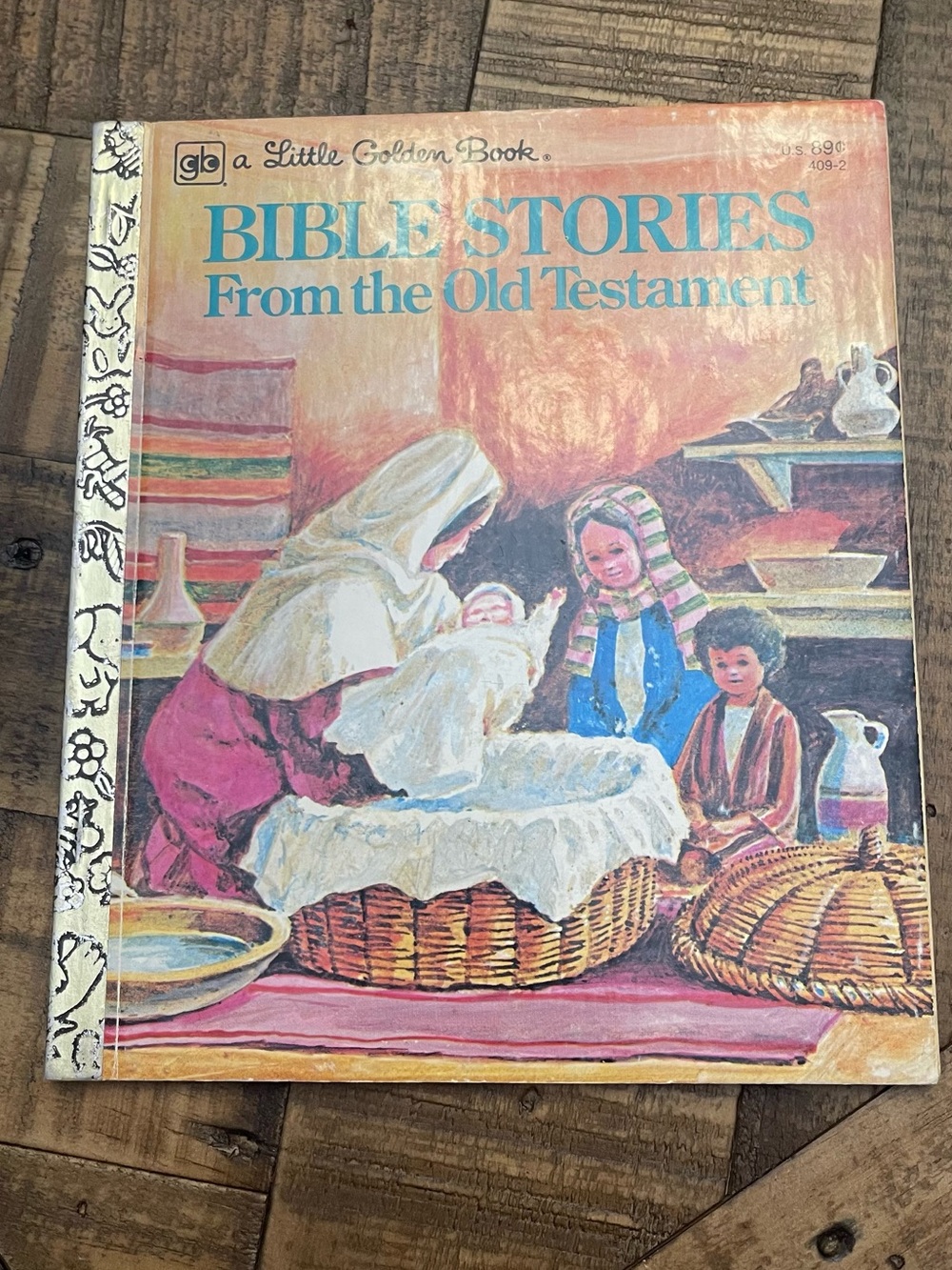 Vintage Little Golden Book titled "Bible Stories From the Old Testament,"